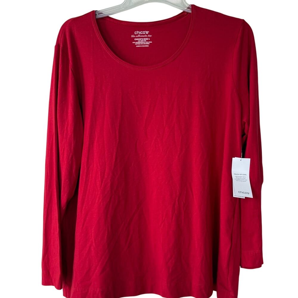 New Chico’s Red Size XXL The Ultimate T- in Red super soft and flowy